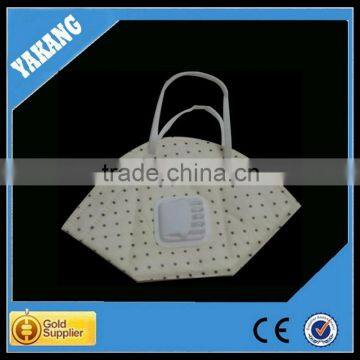 Yellow spunlace nonwoven C-shape protective face mask with valve