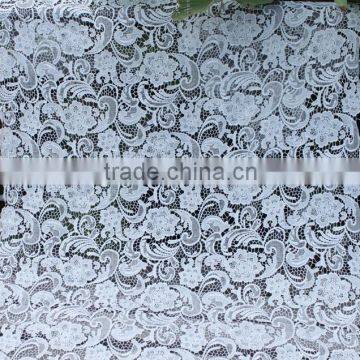 Fashional Embroidery White Wide Lace Trim for Garment Decoration S10562