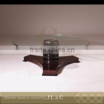 JT05-04 Transparent Glass Table Coffee Table High-end Furniture Factory Price JL&C Luxury Home Furniture