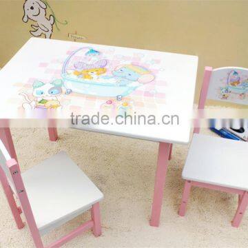 Wooden kids table and chair