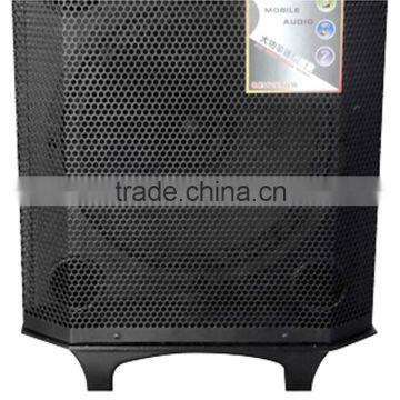 Professional 10 Inch Portable Wooden Battery LCD Display Speaker With MIC and RC photo-3