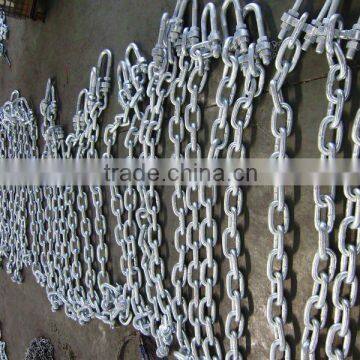 galvanized drag chain with adjustable shackle