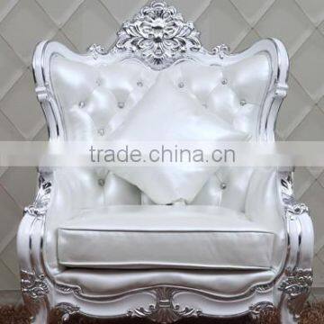 Factory Wholesale Living Room Furniture Sofa, White Leather Sofa, Luxury Sofas photo-3