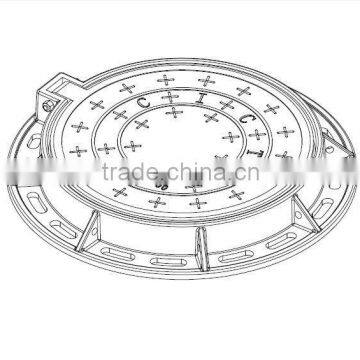 round ductile manhole cover with frame from China