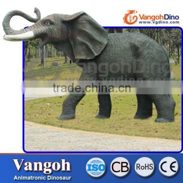 VGDW125-life size park decoration fiberglass elephant statue