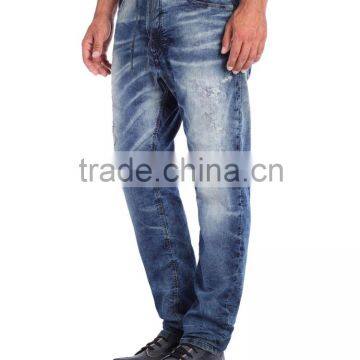 mens light blue denim carrot men jeans stone wash