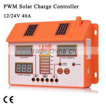 Good price 40A PWM solar charge controller with LED display