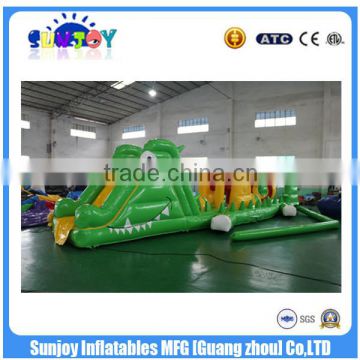 2016 Selling 15OZ crocodile water obstacle inflatable obstacle course for adult