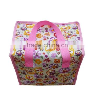 2014 outdoor latest square fabric printed wine cooler bag