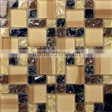 cheap crystal glass mosaic tile for home interior decoration /wallpapers(PMGIL042)