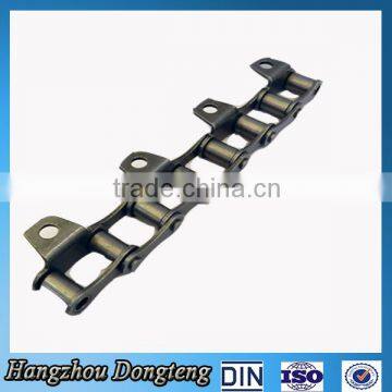 Double Pitch Conveyor chain with side attachment hole roller transmission