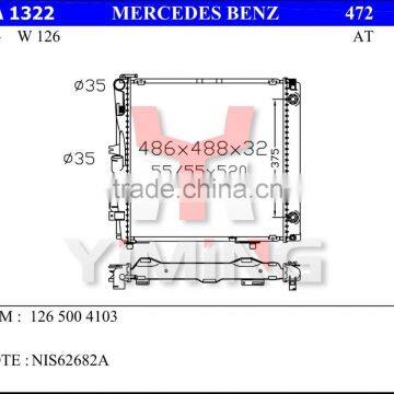 Auto radiator for W126 84 OEM 1265004103