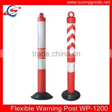 48inch plastic flexible rebound warning spring post with rubber base