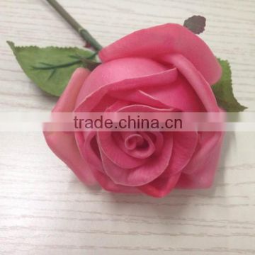 PU latex flower head ,wholesale artificial diamond rose head for decor