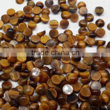 2-3mm Natural Loose Tiger Eye Gemstone Round Cabochon Non-treated