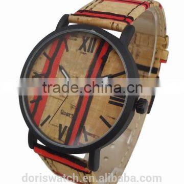 2015 New Model Real Wooden Cork Watch Mens Wrist Watches In Alibaba China, High Quality Wrist Watches