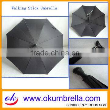 Automatic Straight Walking Stick Umbrella for elder Man OK075