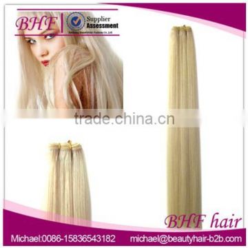 Pure Blonde color 100% Human Hair weave,Virgin Hair weaving,Virgin hair weft