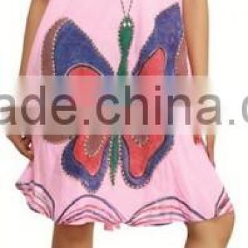 Wholesale Umbrella Butterfly Design Free Size Summer Dresses