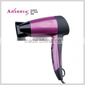 Travelling hair dryer with dual voltage and foldable handle