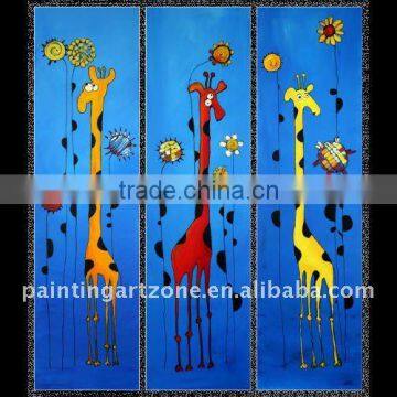 Cartoon animal oil painting