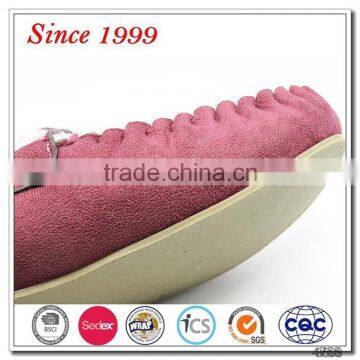 2016 Red Soft Ladies Moccasin Shoes From China photo-6