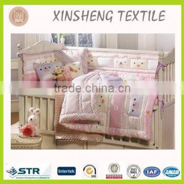 High Quality Embroidery Cotton Baby Crib Bedding Sets
