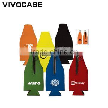 Customized color and logo promotion neoprene bottle bag