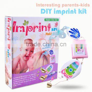 Hot selling kids toys educational baby footprint frame of Clay handmade magic clay