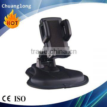 Anti-skid PU injection base one button release bracket car dashboard phone holder for mobile phone and GPS