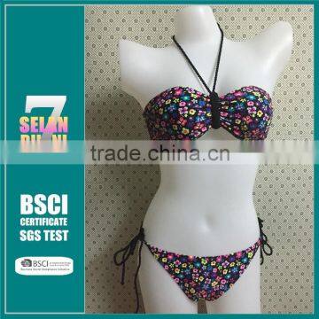 80 nylon 20 spandex swimwear bikini,floral prints nylon spandex swimwear bikini