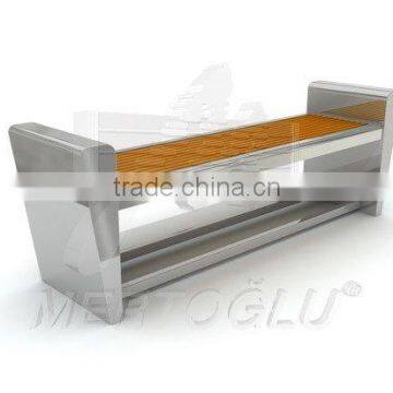 Stainless Steel-Wood Bench