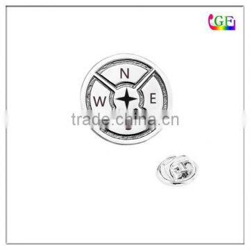 Fashion silver compass LAPEL PIN