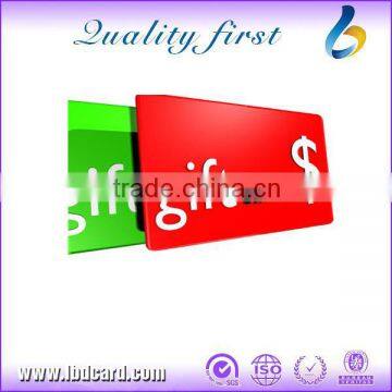 LBD Printing Plastic Gift Card with MIFARE 1K Chip Card