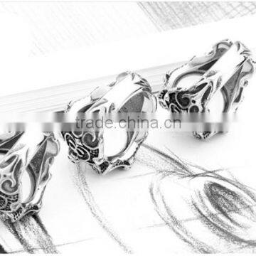 Custom Design Punk Blue Red 316L Evil Eyes Ring photo-5