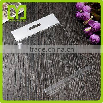 Yiwu Factory Clear Promotional Self Adhesive Opp Header Bag