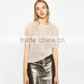 China Wholesale Hollow Images of Ladies Casual Tops, Fancy Tops