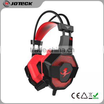 long wire led light stereo orange gaming headphone for pc