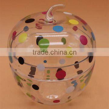 Apple Style Glass Candy Jar