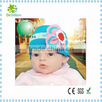 2017 Fashion Felt Flower Kintted Cotton Baby Decorative Headwear