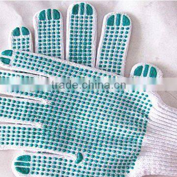 pvc dotted gloves work gloves with rubber breathable grip gloves,dotted gloves