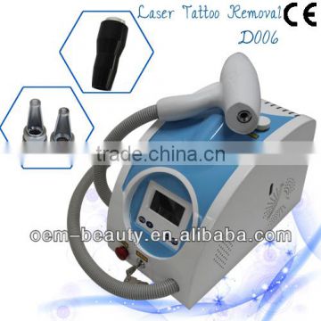 0.5HZ D006 Q Switched Laser Yag Q Switch Laser Machine Tattoo Removal Machine 2012 Facial Veins Treatment