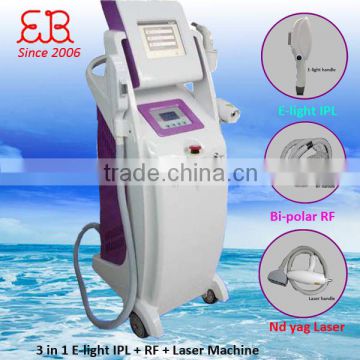 4 in 1 elight ipl rf nd yag laser/vertical ipl elight laser tattoo removal multifunction beauty machine