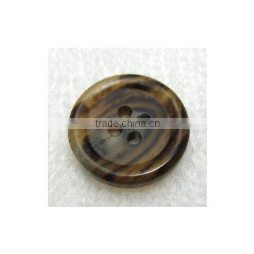 Buffalo horn finish button in factory price