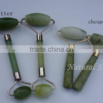 Face Care Products,,top Grad Green Genuine Jade Roller,beautiful Xiuyan Jade Massager Roller photo-5