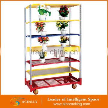 Cheap 2017 Display Flower Pot Plant Garden Trolley Shelf