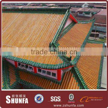 HANDMADE CERAMIC ROOF TILE USED IN HOTEL ROOFING MUSLIM STYLE