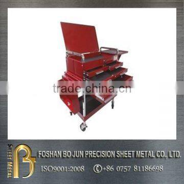 OEM customized powder coated metal tool cart, utility cart with wheels