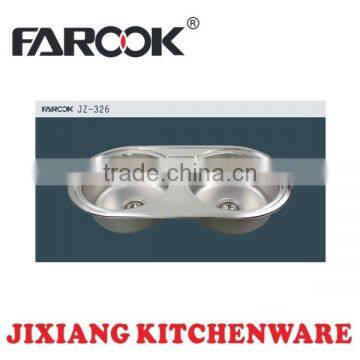 kitchen stainless steel round basin