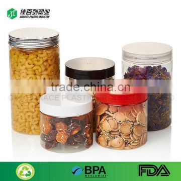 With gold /pp/silver/transparent cap square/round shape pet bottle good grade honey jars hot sale plastic container